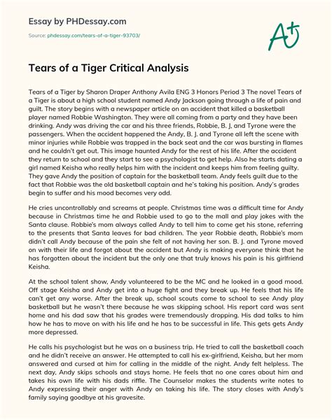 tears of a tiger practice test|Tears of a Tiger Test Flashcards .